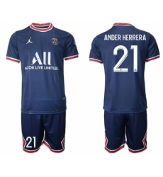Men 2021-2022 Club Paris St German home blue 21 Soccer Jersey