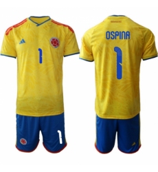 Colombia 2026 FIFA World Cup Soccer Jersey Yellow #1 OSPINA