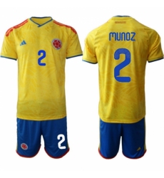 Colombia 2026 FIFA World Cup Soccer Jersey Yellow #2 MUNOZ