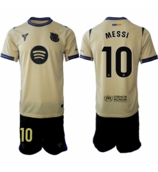 Men FC Barcelona 2026 Soccer Jerseys Beige #10 MESSI