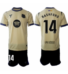 Men FC Barcelona 2026 Soccer Jerseys Beige #14 RASHFORD