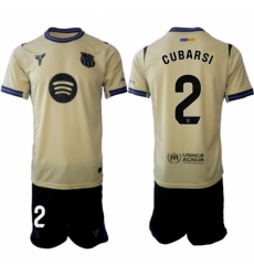 Men FC Barcelona 2026 Soccer Jerseys Beige #2 CUBARSI