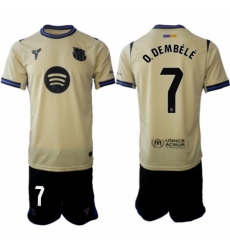 Men FC Barcelona 2026 Soccer Jerseys Beige #7 O.DEMBELE