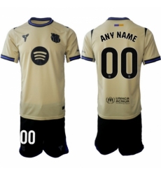 Men FC Barcelona 2026 Soccer Jerseys Beige CUSTOM
