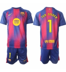 Men FC Barcelona 2026 Soccer Jerseys PinkBlue #1 TER STEGEN
