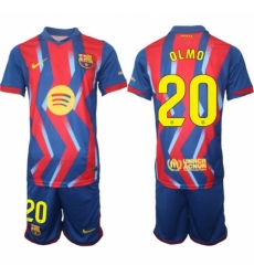 Men FC Barcelona 2026 Soccer Jerseys RedBlue #20 OLMO