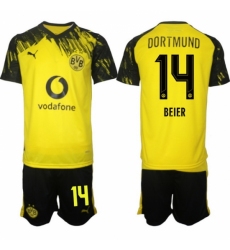 Men Borussia Dortmund 2026 Soccer Jerseys Yellow #14 BEIER