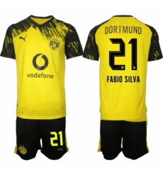 Men Borussia Dortmund 2026 Soccer Jerseys Yellow #21 FABIO SILVA