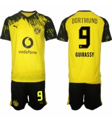 Men Borussia Dortmund 2026 Soccer Jerseys Yellow #9 GUIRASSY
