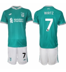 Men Liverpool 2026 Soccer Jerseys Teal #7 WIRTZ