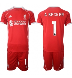 Men's Liverpool #2 Joe Gomez 2025 Red Home Soccer Jersey Suit