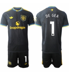 Men Manchester United 2026 Soccer Jerseys Black #1 DE GEA