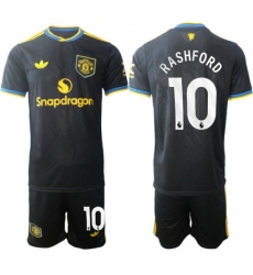 Men Manchester United 2026 Soccer Jerseys Black #10 RASHFORD