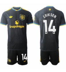 Men Manchester United 2026 Soccer Jerseys Black #14 ERIKSEN