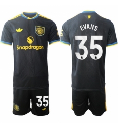 Men Manchester United 2026 Soccer Jerseys Black #35 EVANS