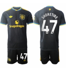 Men Manchester United 2026 Soccer Jerseys Black #47 SHORETIRE