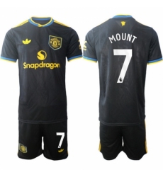 Men Manchester United 2026 Soccer Jerseys Black #7 MOUNT