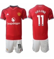 Men Manchester United 2026 Soccer Jerseys Red #11 HOJLUND