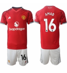 Men Manchester United 2026 Soccer Jerseys Red #16 AMAD