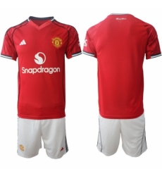 Men Manchester United 2026 Soccer Jerseys Red BLANK