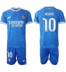 Men Real Madrid 2026 Soccer Jerseys Blue #10 MODRIC