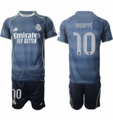 Men Real Madrid 2026 Soccer Jerseys DarkBlue #10 MBAPPE