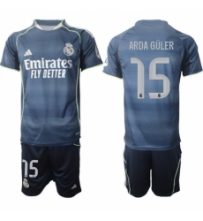 Men Real Madrid 2026 Soccer Jerseys DarkBlue #15 ARDA GULER