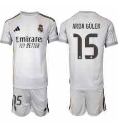 Men Real Madrid 2026 Soccer Jerseys White #15 ARDA GULER