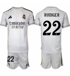 Men Real Madrid 2026 Soccer Jerseys White #22 RUDIGER (2)