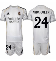 Men Real Madrid 2026 Soccer Jerseys White #24 ARDA GULER