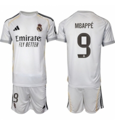 Men Real Madrid 2026 Soccer Jerseys White #9 MBAPPE