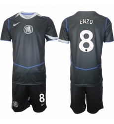 Men Chelsea 2026 Soccer Jerseys DarkGrey #8 ENZO