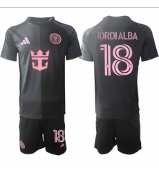 Men Inter Miami CF 2026 Soccer Jerseys Black #18 JORDI ALBA