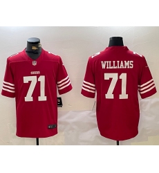 Mens San Francisco 49ers #71 Trent Williams Red Vapor Untouchable Limited Stitched Football Jersey