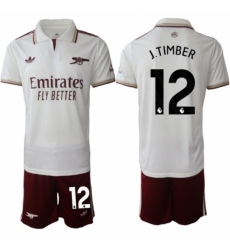 Men Arsenal 2026 Soccer Jerseys White #12 J.TIMBER