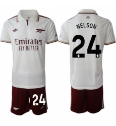 Men Arsenal 2026 Soccer Jerseys White #24 NELSON