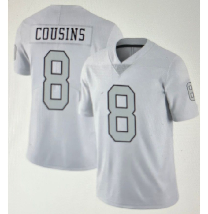 Men's Las Vegas Raiders #8 Kirk Cousins White 2026 F U S E Vapor Untouchable Limited Jersey