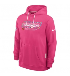Men's Washington Commanders Pink 2026 Crucial Catch Sideline Standard Issue Dri-FIT Pullover Hoodie