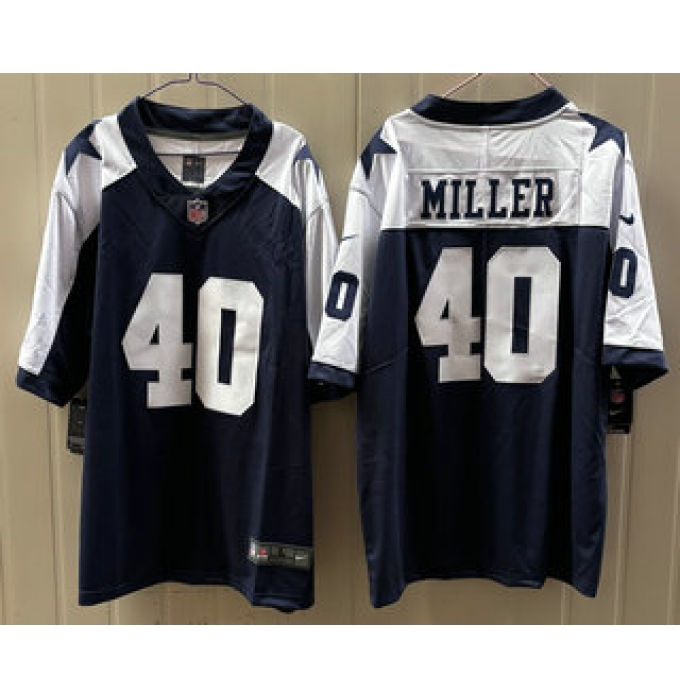 Men's Dallas Cowboys #40 Von Miller Limited Navy Alternate Jersey