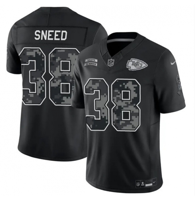 Men's Kansas City Chiefs #38 L'Jarius Sneed Black 2026 F.U.S.E. Salute to Service Limited Football Stitched Jersey