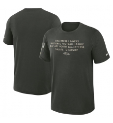 Men's Baltimore Ravens Dark Green 2025 Salute to Service Sideline Slub Dri-FIT T-Shirt