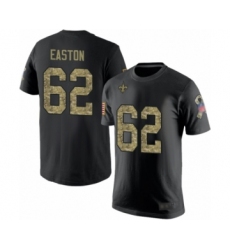 Football New Orleans Saints #62 Nick Easton Black Camo Salute to Service T-Shirt