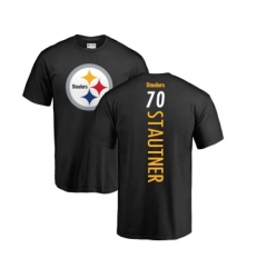 Football Pittsburgh Steelers #70 Ernie Stautner Black Backer T-Shirt