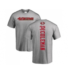 Football San Francisco 49ers #32 Tevin Coleman Ash Backer T-Shirt