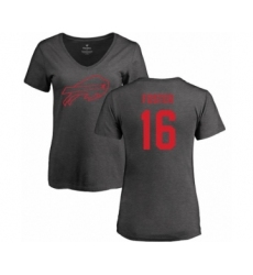 NFL Women's Nike Buffalo Bills #16 Robert Foster Ash One Color T-Shirt