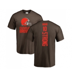 Football Cleveland Browns #10 Jaelen Strong Brown Backer T-Shirt