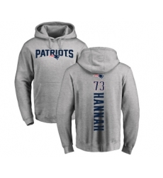 Football New England Patriots #73 John Hannah Ash Backer Pullover Hoodie