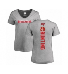 Football Women's Tampa Bay Buccaneers #26 Sean Bunting Ash Backer T-Shirt