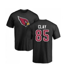 Football Arizona Cardinals #85 Charles Clay Black Name & Number Logo T-Shirt