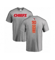 Football Kansas City Chiefs #90 Emmanuel Ogbah Ash Backer T-Shirt